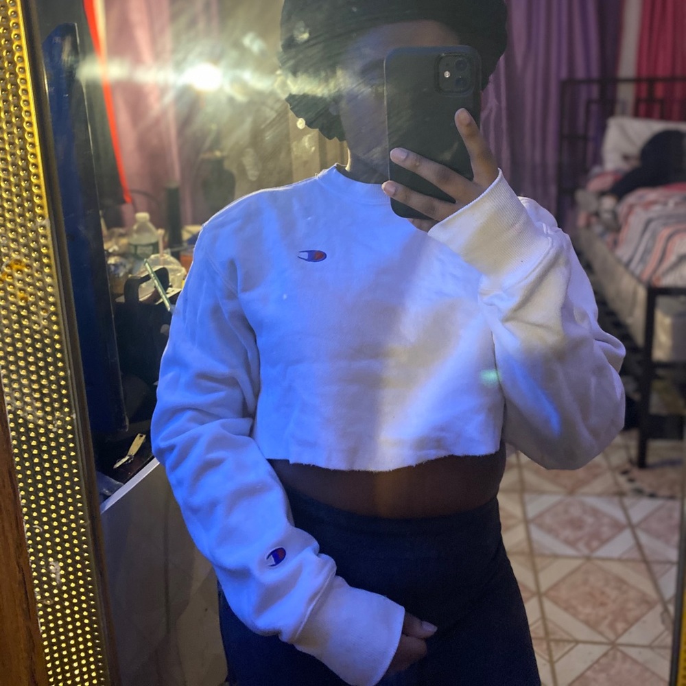 White champion hoodie